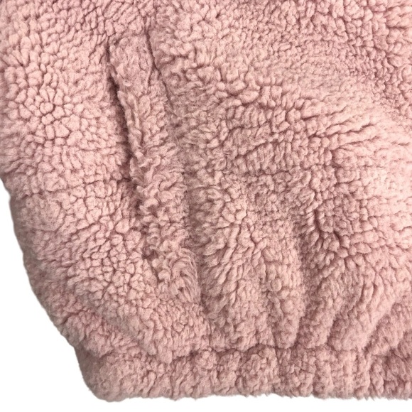 Streetwear Society Sherpa Teddy Pink Crop Jacket Size L, Oversized Kawaii Fluffy - Picture 12 of 13